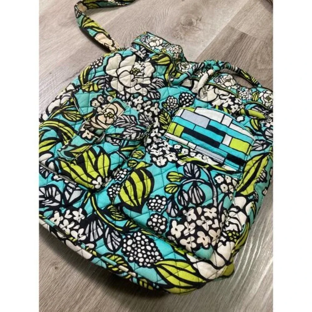 Vera Bradley Island Blooms Cinch-Top Backpack Multicolored Women's